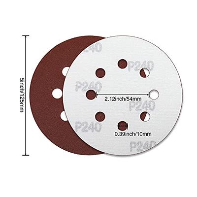 35 Pcs Sanding Discs, 5 Inch Hook and Loop Sandpaper Set 8 Hole Sanding  Discs 7 Grades Include 60, 80, 100, 120, 150, 180, 240 Assorted Grit Sand  Paper for Random Orbital Sander 