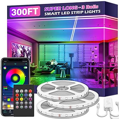  Govee 65.6ft RGBIC LED Strip Lights, Color Changing LED Strips,  App Control via Bluetooth, Smart Segmented Control, Multiple Scenes,  Enhanced Music Sync LED Lights for Room Decor, Party (2 X 32.8ft) 