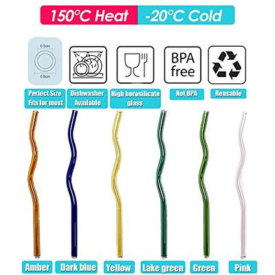 COLORED BOROSILICATE GLASS STRAWS