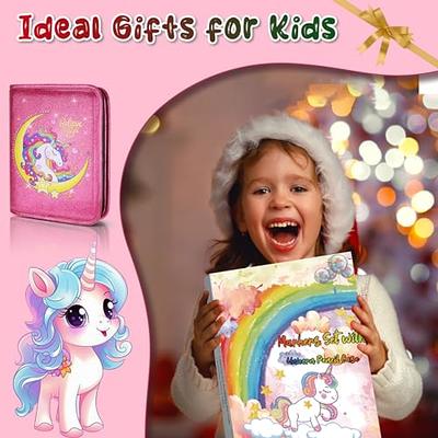 IFINTECHNO 64 pcs in 1 Washable Coloring Markers Set with A Portable Unicorn  Pen Case for