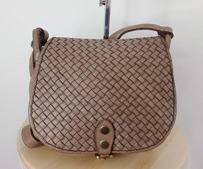 Leather Quilted Woven Flap Over Crossbody - Yahoo Shopping