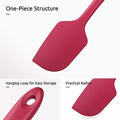 BINHAI Silicone Spatula Set - Red 6 Piece Non - Stick Rubber Spatula with  Stainless Steel Core - Heat-Resistant Spatula Kitchen Utensils Set for