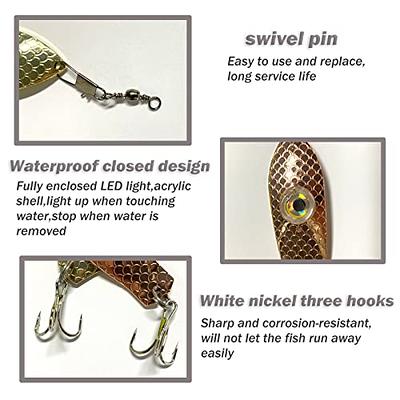 10 Pack Fishing Lures Fishing Spoons Underwater Flashing Strobe