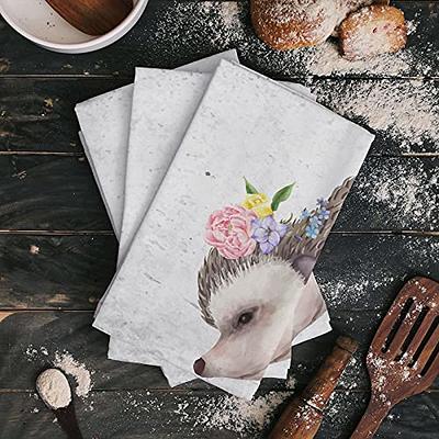 Chic Decor Home Kitchen Towels Cute Hedgehog Wearing Floral Wreath Tea Towel  Microfiber Absorbent Washable Animal Soft Hand Dish Towel Cleaning Cloth  for Kitchen Bathroom，18 x 28 Inch - Yahoo Shopping
