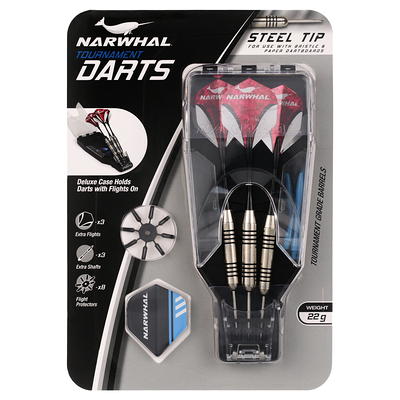 Narwhal 15.5in Easy Hang Magnetic Dartboard; Includes Six Magnetic Darts 