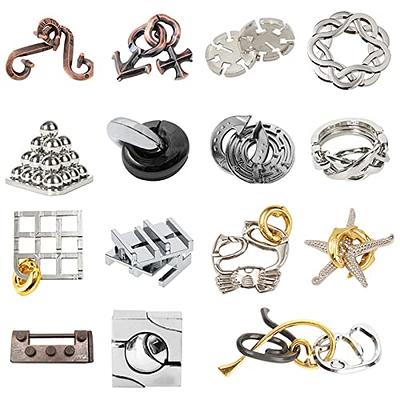 Metal Wire Puzzle Ring Solution IQ Mind Brain Teaser Puzzles Game for Kids