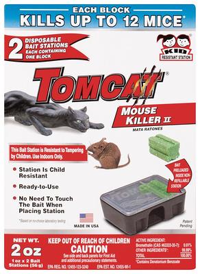 Tomcat Mouse Killer, Child Resistant, Disposable Station