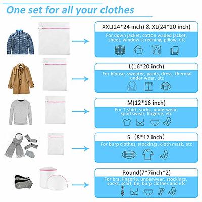 Mesh Laundry Bags with Zipper 2Pcs,Delicates Lingerie Wash Bags for  Laundry, Travel Storage Organize,Clothing Washing Bags for Blouse, Hosiery,  Sock, Underwear, Bra and Lingerie 