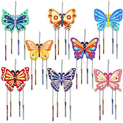 ArtAubrey 12 Pack Wind Chime Kit Craft Kits for Kids Wooden Arts