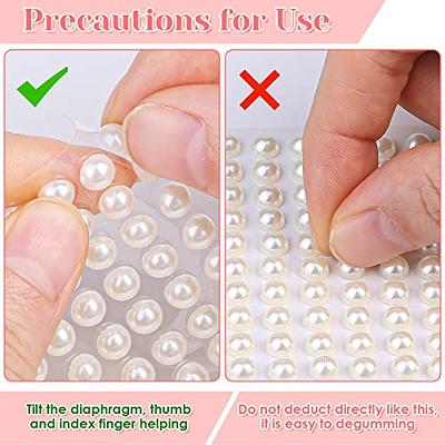 7 Sizes Self Adhesive Hair Pearl Stickers, Cridoz 2032 Pieces