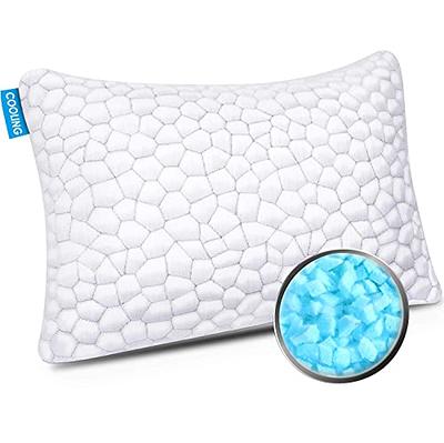 LOFE 2.5'' Flat Pillows for Sleeping - Travel/Kid Size Thin Memory Foam  Pillow for Stomach Sleeper, Camping Pillow with Removable Pillowcase, Flat