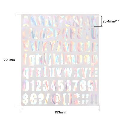 Letter Alphabet Number Stickers, Reflective Glitter 1 81 Count