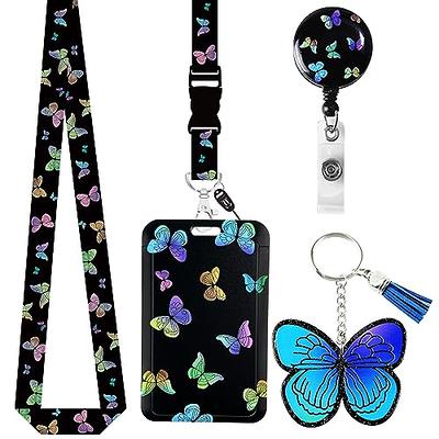 ID Badge Holder with Lanyard Retractable Badge Reel Clip Lanyards