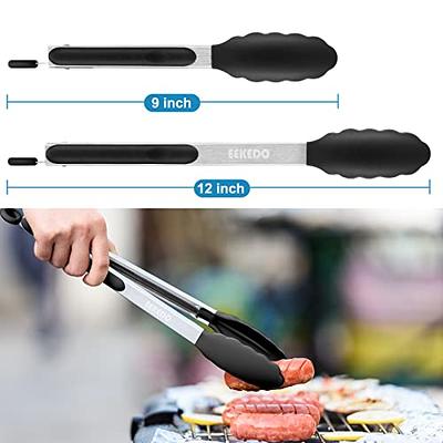 Grill Tongs, 17 inch Extra Long Kitchen Tongs, Premium Stainless Steel Tongs for Cooking, Grilling, Barbecue/BBQ, Buffet