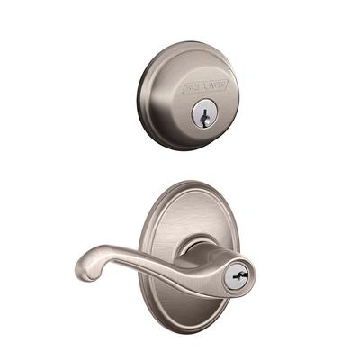 ESSENTIALS by Schlage Morrow Stainless Steel Keyed Entry Door