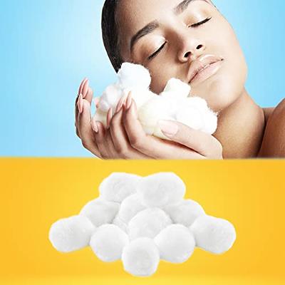Cotton Balls Large Size for Facial Treatments, Nails and Make-Up Removal,  Applying Tonics & Cleansers, Multi-Purpose Soft Natural Cotton Balls