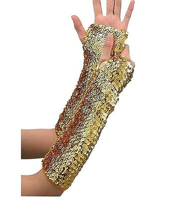 Long Fishnet Fingerless Gloves Fish Net Gloves Sparkly Glitter Fashion  Opera Gloves For 80s Costume Evening Party, Halloween Cosplay Suppl