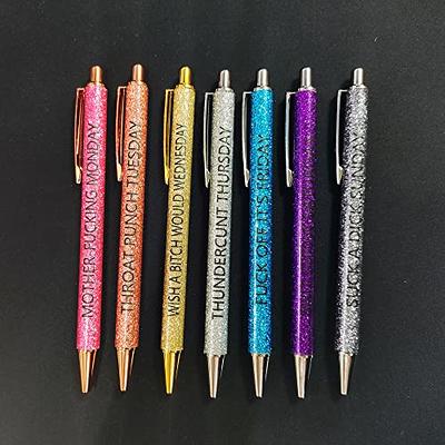 11pcs Ballpoint Pen Black Ink Pens With Funny Sayings Novelty