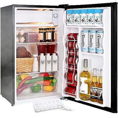 Mini Fridge with Freezer, 3.2 Cu.Ft Mini Refrigerator with 2 Doors, Compact Small Refrigerator for Dorm, Bedroom, Office, Energy Saving, 37 DB Low