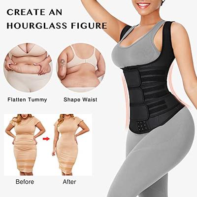 FeelinGirl 3 Belts Hook Waist Cincher Corset for Women Faja Colombiana Plus  Size Waist Trainer Vest Sport XL - Yahoo Shopping