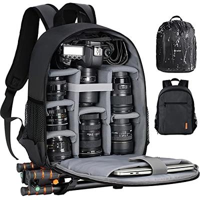 BAGSMART Camera Backpack, DSLR SLR Camera Bag Backpack Fits 15.6 Inch  Laptop,Anti-Theft Waterproof Camera Case for Photographers and Women,with  Rain