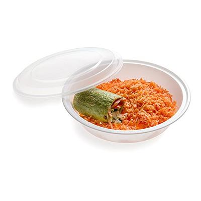 32-oz Asporto Microwavable To-Go Container - Clear Round Soup Container with Clear