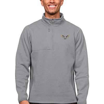 Boston Bruins Antigua Victory Colorblock Quarter-Zip Pullover Top - Heather  Gray/Black