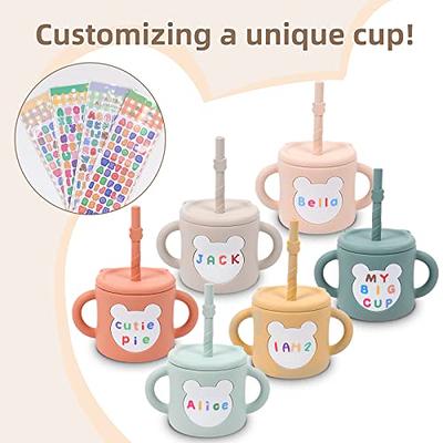  LUKYHONIE Sippy Cups for Baby 6+ Months 3 in 1 - Silicone Baby  Straw Cup with Sippy&Snack Lid - Transition&Training Cups for Toddlers 1-3  Shatterproof - Baby Water Cup with Handles - BPA Free - 8.8oz : Baby