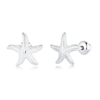 Screw Back Earrings for Girls, Starfish Stud Earrings for Girls  Hypoallergenic Sterling Silver Safety Backs Earrings for Girls Teens Women  - Yahoo Shopping