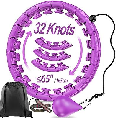 Weighted Smart Hula Hoop with Auto-Spinning Hoop Detachable Knots  Adjustable Weight Auto-Spinning Ball Abdomen Fitness Weight Loss Massage  for Adults