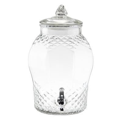 1-Gallon Glass Beverage Dispenser,Accguan Drink