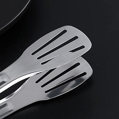 2 Pcs Stainless Steel Kitchen Tong Set Salad BBQ Serving Tongs