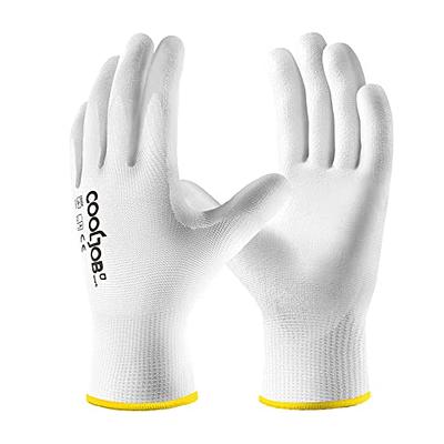 COOLJOB 12/60 Pairs Bulk Safety Work Gloves with Grip, 13 Gauge