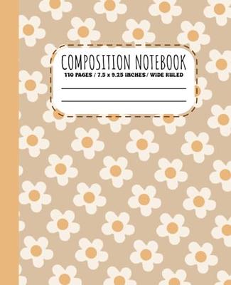 Composition Notebook Wide Ruled: Aesthetic Cute Flowers, Lined Paper  Journal for Teen Girls, Kids and Students - Yahoo Shopping