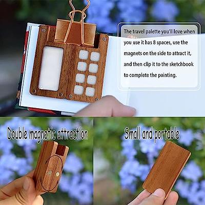 Portable Sketchbook Watercolor Paint Wooden Painting Box Travel