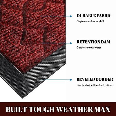 Yimobra Durable Front Door Mats, Heavy Duty Water Absorbent Mud Resistant  Easy Clean Entry Outdoor Indoor Rugs,Non Slip Backing, Exterior Mats for