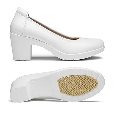 Dream Pairs Women’s Chunky Low Block Heels Closed Toe Dress Pumps Shoes