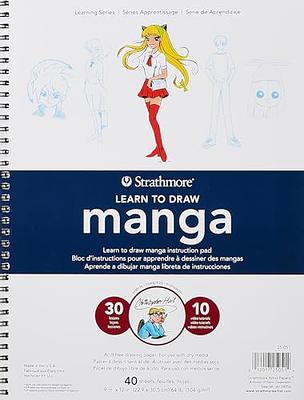 Sketchbook: anime manga cute sketch book | drawing book | blank drawing  note pad | gift for teen girls or adults | Anime Lover Gift Idea (French