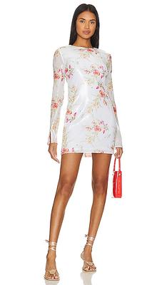 White Sequin Mini Dress S