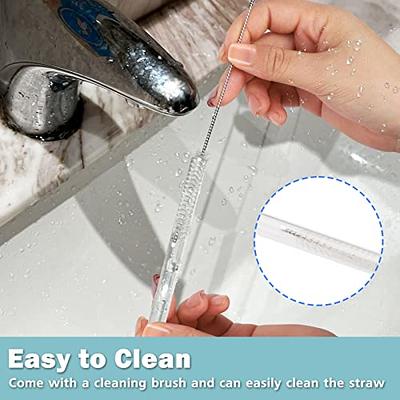 8Pcs Straws Replacement, 6Pcs Cup Straws With 2 Cleaning Brushes, Reusable  Straws Compatible With 14/20/30/40 Oz Cup, Plastic Clear Straw Cup  Accessories