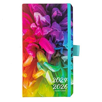  2024 Pocket Calendar by LADYACCES 2024 Weekly and Monthly  Planner for Purse, Small Agenda 2024 with Vegan Leather Hard Cover, Elastic  Closure, Inner Pocket, Pen Hold, Book Markers - 3.5