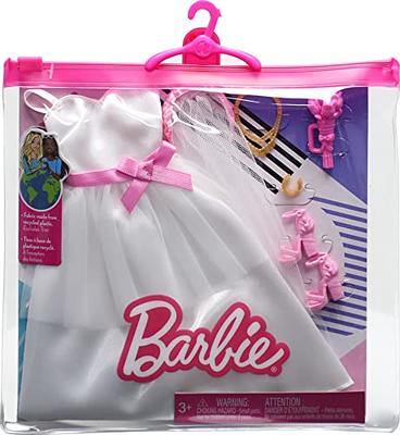 Barbie Clothes, Fashion and Accessory 2-Pack Dolls, 2 Dressy Floral-Themed  Outfits with Styling Pieces for Complete Looks