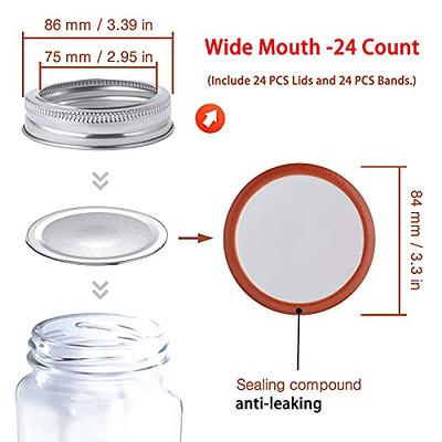 Unique Bargains Colored Plastic Mason Jar Lids for Wide Mouth Mason Canning  Jars Cup Replacement