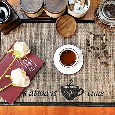 2 Pieces Coffee Bar Mat,Coffee Bar Accessories 20 x 14 Inch Coffee