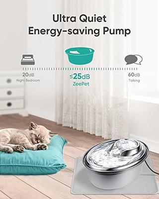 ZeePet Cat Water Fountain Stainless Steel, 3L Automatic Pet Drinking  Fountain for Cats Inside, Dog Water Dispenser with Adjustable Water Flow  and 6 Replacement Filters&1 Silicone Mat for Cats, Dogs - Yahoo Shopping