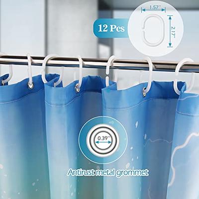  Fish Shower Curtain Hooks - Set of 12 Shower Curtain Rings -  Shower Hooks for Bathroom Shower Rods Curtains and Liners : Home & Kitchen