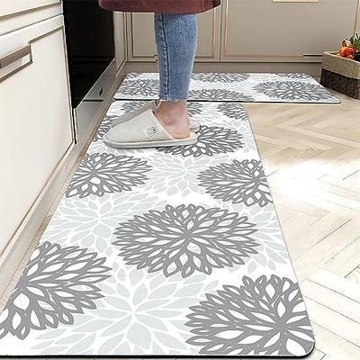 Homcomoda Cushioned Anti Fatigue 2 Piece Set Kitchen Rugs Non Slip