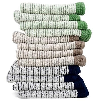 Lavex Economy 12 x 12 Cotton Wash Cloth with Overlock Stitch 1 lb. -  12/Pack