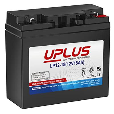 UPLUS 12V 18Ah Rechargeable Sealed Lead Acid Battery - DJW12-18AB Replaces  Home Alarm Battery with T2 Terminals for Garage Doors, Security Systems,  Burglar Alarms, Fire Alarms, Toys - Yahoo Shopping