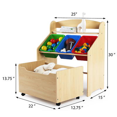  GONICVIN Toy Storage Cabinet Unit, Plastic Storage Rack